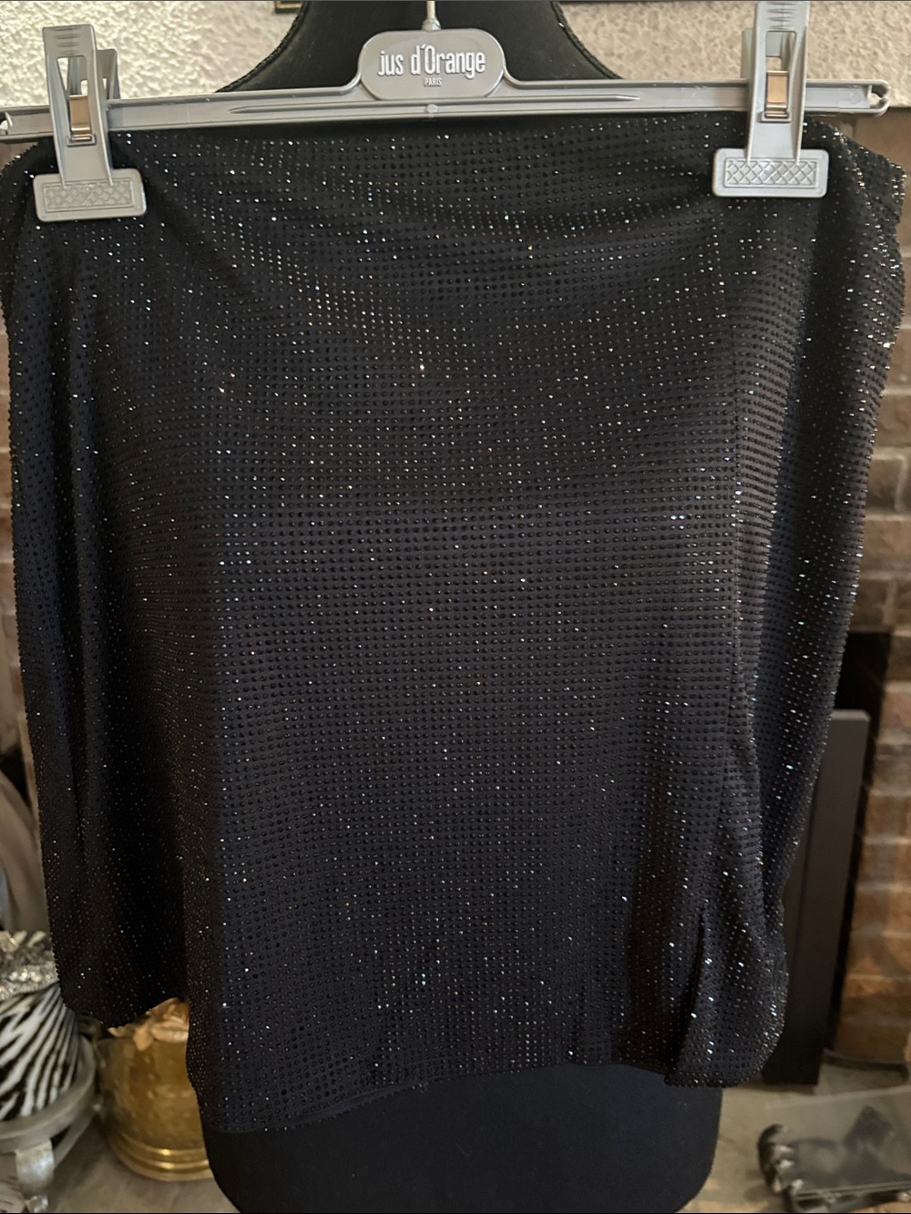 Mango Black Mini Skirt with Sparkle